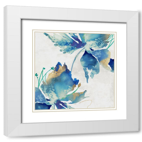 Sea Salt Floral I White Modern Wood Framed Art Print with Double Matting by Black, Alex