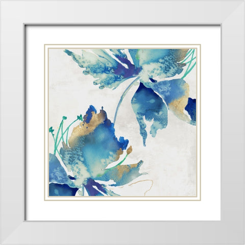 Sea Salt Floral I White Modern Wood Framed Art Print with Double Matting by Black, Alex