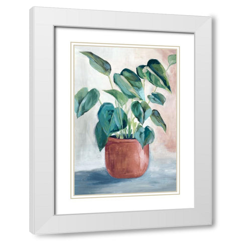 House Plant White Modern Wood Framed Art Print with Double Matting by Black, Alex