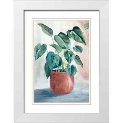 House Plant White Modern Wood Framed Art Print with Double Matting by Black, Alex