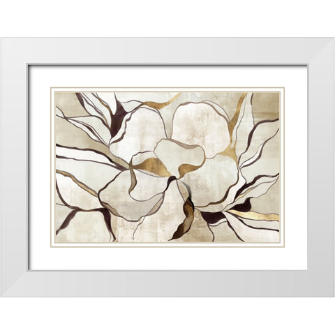 Neutral Garden Beauty White Modern Wood Framed Art Print with Double Matting by Black, Alex