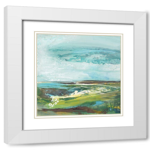 Marsh White Modern Wood Framed Art Print with Double Matting by Hove, Beth