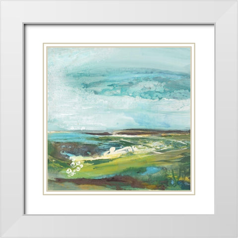 Marsh White Modern Wood Framed Art Print with Double Matting by Hove, Beth