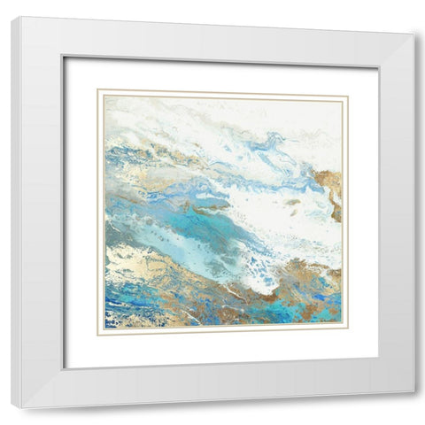 Intro Blue  I  White Modern Wood Framed Art Print with Double Matting by Rowan, Grace