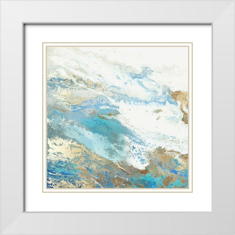 Intro Blue  I  White Modern Wood Framed Art Print with Double Matting by Rowan, Grace