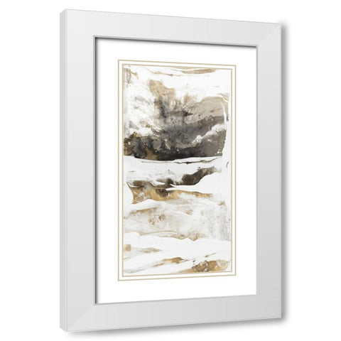 Momento II White Modern Wood Framed Art Print with Double Matting by PI Studio