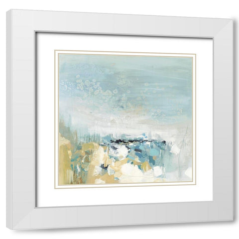 Lagoon Blue  White Modern Wood Framed Art Print with Double Matting by Rowan, Grace