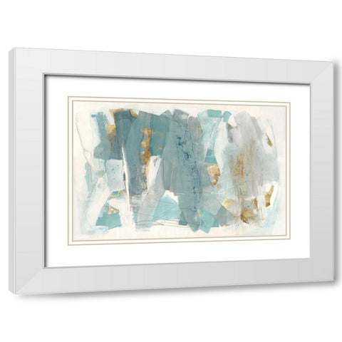Blue Glaze  White Modern Wood Framed Art Print with Double Matting by Rowan, Grace