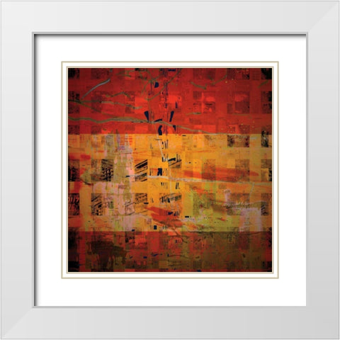 Untitled #4 White Modern Wood Framed Art Print with Double Matting by Bingham, John