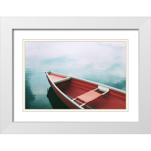Floating in the Sky White Modern Wood Framed Art Print with Double Matting by Bock, Alicia