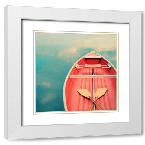 Floating on a Cloud White Modern Wood Framed Art Print with Double Matting by Bock, Alicia