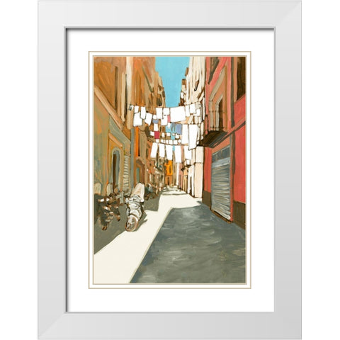 Summer in Naples White Modern Wood Framed Art Print with Double Matting by Errico and Slyp