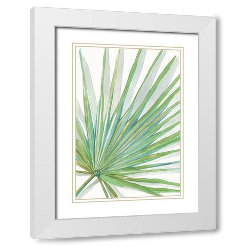 Palma Ventaglio White Modern Wood Framed Art Print with Double Matting by Errico and Slyp