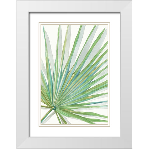 Palma Ventaglio White Modern Wood Framed Art Print with Double Matting by Errico and Slyp