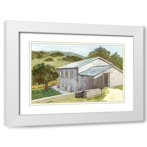Country Home I  White Modern Wood Framed Art Print with Double Matting by Errico and Slyp