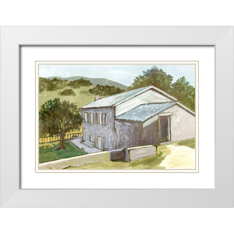 Country Home I  White Modern Wood Framed Art Print with Double Matting by Errico and Slyp