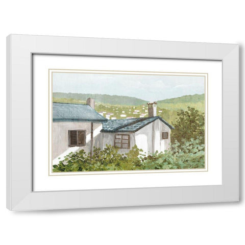 Country Home II White Modern Wood Framed Art Print with Double Matting by Errico and Slyp