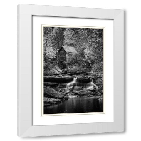 Glade Creek I  White Modern Wood Framed Art Print with Double Matting by Berk