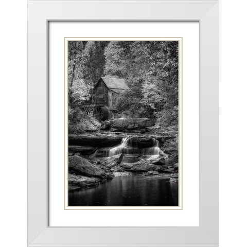 Glade Creek I  White Modern Wood Framed Art Print with Double Matting by Berk
