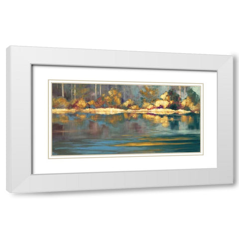 Lake Impressions II White Modern Wood Framed Art Print with Double Matting by Broome, Marianne