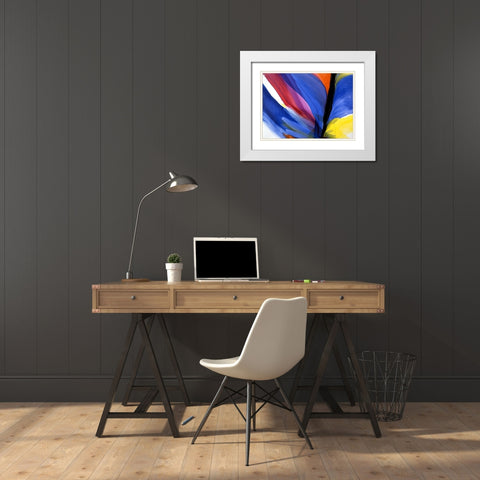 The Color of Joy White Modern Wood Framed Art Print with Double Matting by Ridgeway, Bette