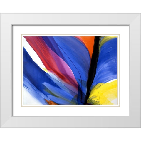 The Color of Joy White Modern Wood Framed Art Print with Double Matting by Ridgeway, Bette