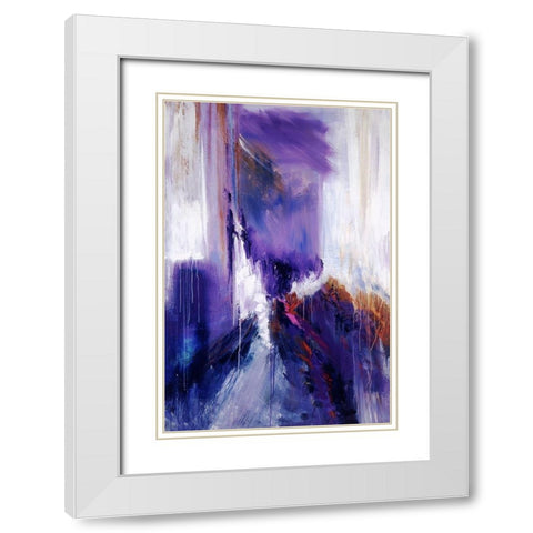 Along the Trail White Modern Wood Framed Art Print with Double Matting by Ridgeway, Bette