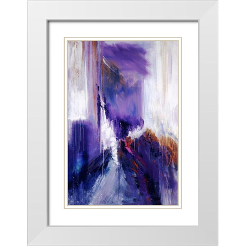 Along the Trail White Modern Wood Framed Art Print with Double Matting by Ridgeway, Bette
