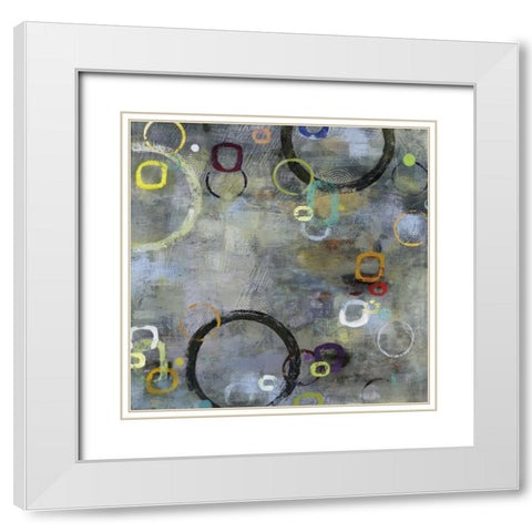 Binary I White Modern Wood Framed Art Print with Double Matting by Dolce, Carmen