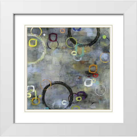 Binary I White Modern Wood Framed Art Print with Double Matting by Dolce, Carmen
