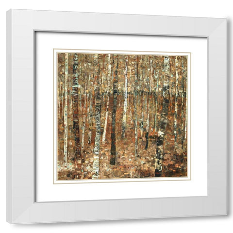Fall Forest White Modern Wood Framed Art Print with Double Matting by Delton, Carmen