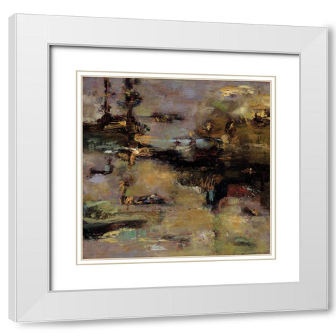 In the Pond White Modern Wood Framed Art Print with Double Matting by Dolce, Carmen
