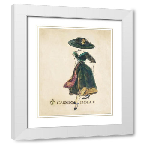 Glamour Collection II White Modern Wood Framed Art Print with Double Matting by Dolce, Carmen