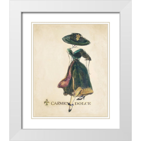 Glamour Collection II White Modern Wood Framed Art Print with Double Matting by Dolce, Carmen