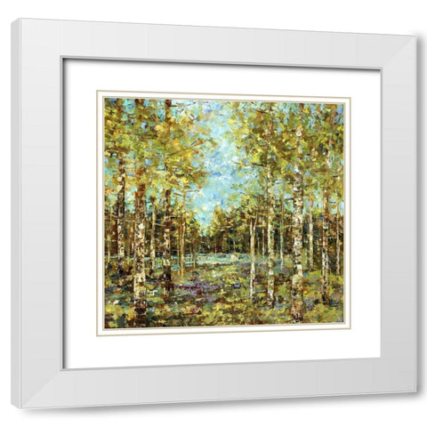 Pristine White Modern Wood Framed Art Print with Double Matting by Dolce, Carmen