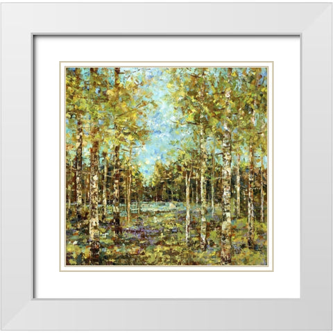 Pristine White Modern Wood Framed Art Print with Double Matting by Dolce, Carmen