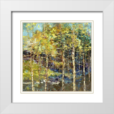 Promise White Modern Wood Framed Art Print with Double Matting by Dolce, Carmen