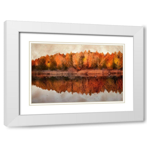 Lang Pix 4  White Modern Wood Framed Art Print with Double Matting by Clements, Charlotte