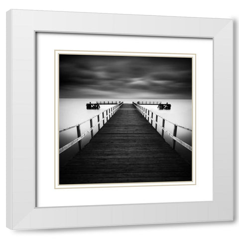 Hamworthy White Modern Wood Framed Art Print with Double Matting by Cherry, Rob