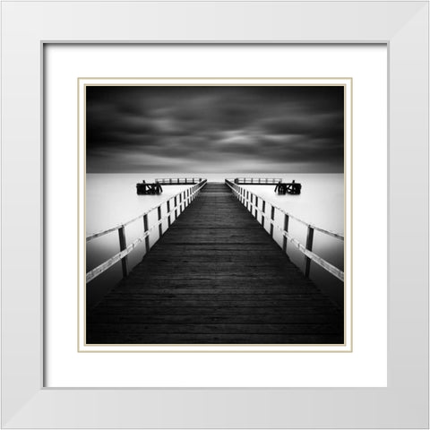 Hamworthy White Modern Wood Framed Art Print with Double Matting by Cherry, Rob