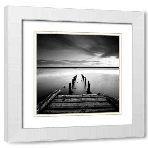 The Jetty White Modern Wood Framed Art Print with Double Matting by Cherry, Rob