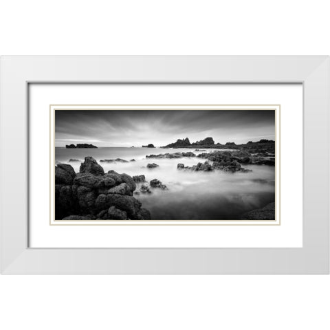 Cobiere White Modern Wood Framed Art Print with Double Matting by Cherry, Rob