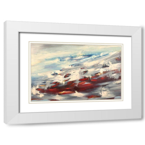 Solitude White Modern Wood Framed Art Print with Double Matting by Ligeros, Cynthia