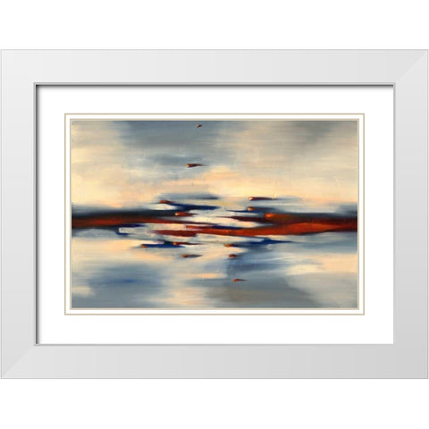 Becoming White Modern Wood Framed Art Print with Double Matting by Ligeros, Cynthia