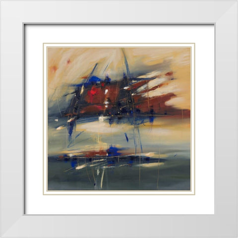 I Carry Your Heart White Modern Wood Framed Art Print with Double Matting by Ligeros, Cynthia