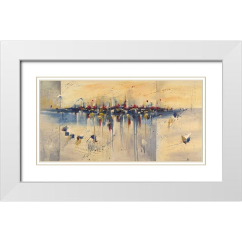 Charade of Desire White Modern Wood Framed Art Print with Double Matting by Ligeros, Cynthia
