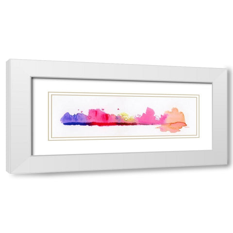 Fringe II White Modern Wood Framed Art Print with Double Matting by Essue, Christina