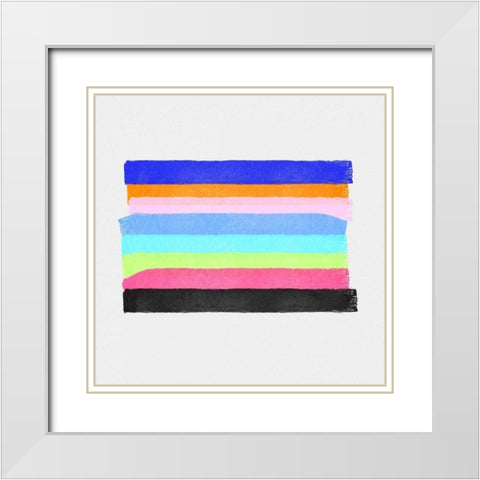 Linear Illusions I White Modern Wood Framed Art Print with Double Matting by Essue, Christina