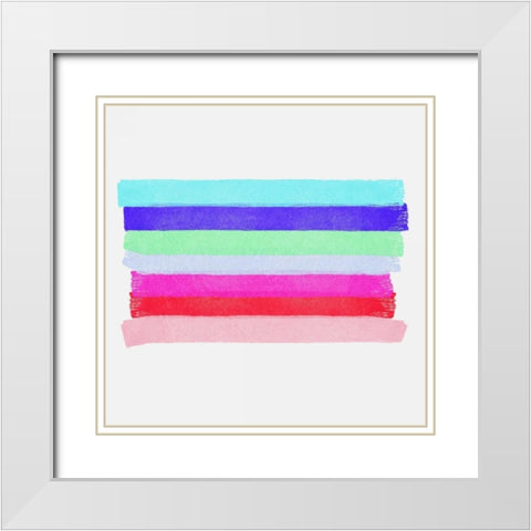 Linear Illusions II White Modern Wood Framed Art Print with Double Matting by Essue, Christina