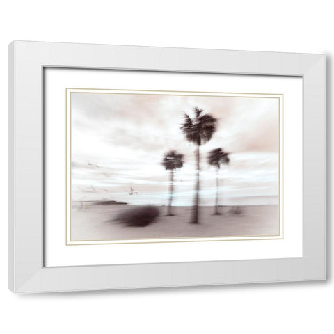 Beach Nostalgia  White Modern Wood Framed Art Print with Double Matting by Connolly, Karin